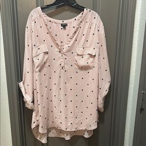 Women's Harper Pink Polka Dot Blouse